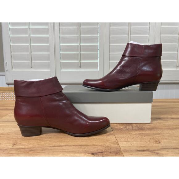 Spring Step Stockholm Boot Bordeaux Leather Size 8.5 US 39 EU NIB Pull On Bootie - Picture 7 of 12